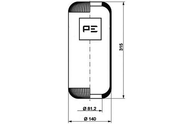 PE AUTOMOTIVE Metallipalje, ilmajousitus 084.089-70A